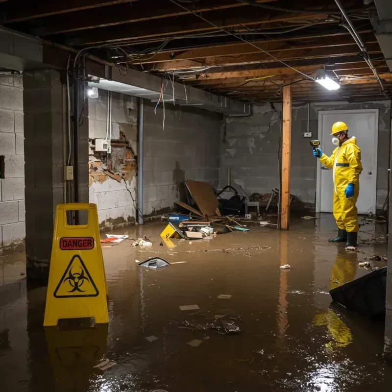 Flooded Basement Electrical Hazard in Bedford, VA Property